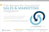 The Recipe for Successful Sales and Marketing Integration
