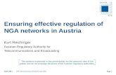 Ensuring effective regulation of NGA networks in Austria