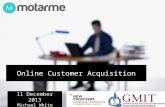 Motarme Online Customer Acquisition Seminar at GMIT - New Frontiers 2013