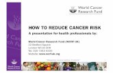 How to reduce cancer risk
