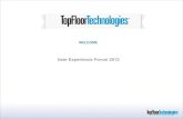 Top Floor Technologies User Experience Forum 2013