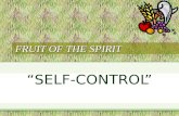 9. fruit of the spirit  self-control