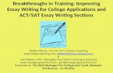 11.18.12  breakthroughs in essay writing on college admissions applications