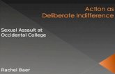 Action as Deliberate Indifference: Sexual Assault at Occidental College by Rachel Baer
