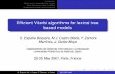 Efficient Viterbi algorithms for lexical tree based models