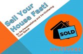 Sell your house fast by depersonalizing and de cluttering your space!