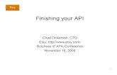 The Business of APIs 2009 - Etsy