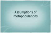 Metapopulation Assumptions