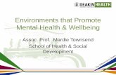 Environments that Promote Mental Health and Wellbeing