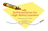 Differentiation For High Ability Learners