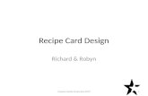 Recipe card design pro forma