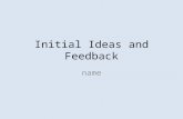 Initital ideas and feedback savannah