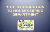 Chapter 1 : Introduction of Housekeeping Department