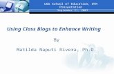 Creating a classroom blog