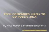 IT Trends - Tech Companies Likely to Go Public in 2014