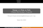 Django v/s Ruby on Rails - A Newbie Web Developer's Perspective