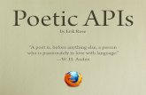 Poetic APIs