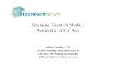 Emerging Cleantech Markets: Australia a link to Asia