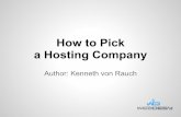 How to pick a hosting company for your site