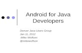 Android For Java Developers