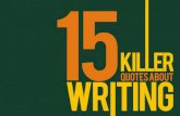 15 Killer Quote about Writing
