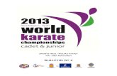 8th wkf cadet  junior championships 2013 guadalajara bulletin 2
