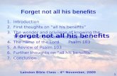 Forget Not All His Benefits