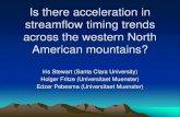 Is there acceleration in streamflow timing trends across western North American mountains? [Iris Stewart]