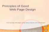 Principles of Good Web Page Design