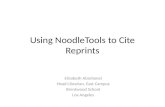 Using NoodleTools to Cite Reprints
