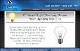 Different light sources know your lighting options