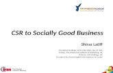 Corporate Social Responsibility to Socially Good Business
