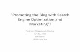 Promoting the blog with search engine optimization