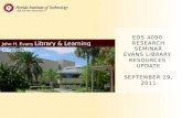 EDS 4090 Research Seminar