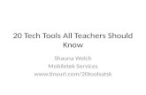 20 tech tools all teachers should know