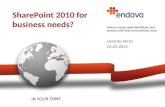 SharePoint 2010 for business needs