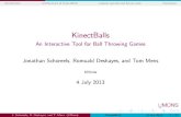 KinectBalls: An Interactive Tool for Ball Throwing Games