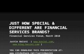 Just How Special & Different Are Financial Services Brands?