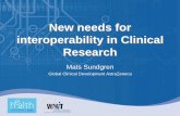 Different Interoperability Needs for Clinical Research