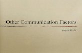 Other Communication Factors, P  46 51