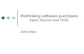 REthinking Software Purchases - Open Source options