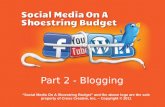 Social Media On A Shoestring Budget - Blogging