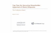 Conference Board Webcast, Top Tips for Securing Shareholder Approval of Share Requests