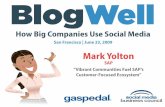 BlogWell San Francisco Social Media Case Study: SAP, presented by Mark Yolton