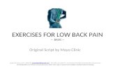 Exercise for low back pain mayo clinic -