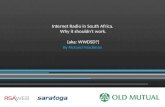 Internet Radio in South Africa. Why it shouldn't work.  By Richard Hardiman