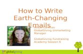 How to Write Earth-Changing Emails