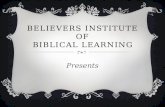 Believers instituteofbiblical learning