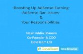 AdSense Ban & Earning Boost-Up & Your Responsibilities