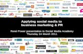 Integrating social media in b2b marketing and pr